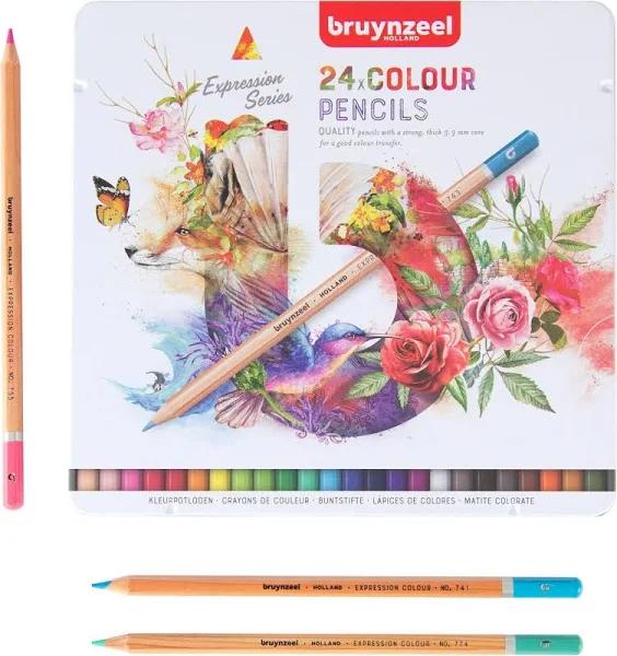 Bruynzeel Expressions Pencil Tin Set - Colour Pencil 24pc