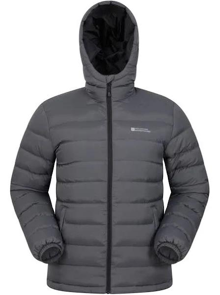 Mountain Warehouse Season Mens Padded Jacket - Water Resistant Jacket, Warm - Charcoal Size XXX-Large - AfterPay & zipPay Available