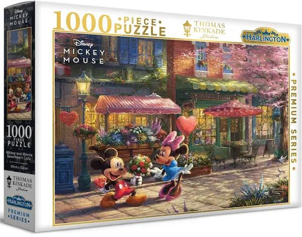 Harlington - Thomas Kinkade Disney - Mickey and Minnie Sweetheart Cafe Puzzle 1000pc