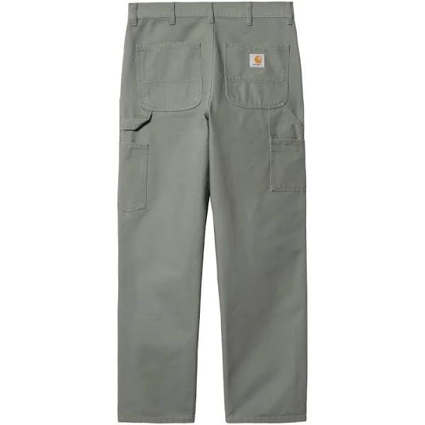 Carhartt WIP Double Knee Pant Dearborn Canvas, 12 oz - Smoke Green Rinsed - 31/34 - Men