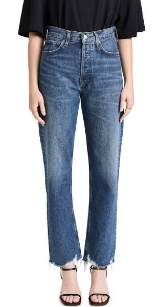 AGOLDE 90's Pinch Waist High Rise Straight Jeans | Blue | Size 33 | Shopbop