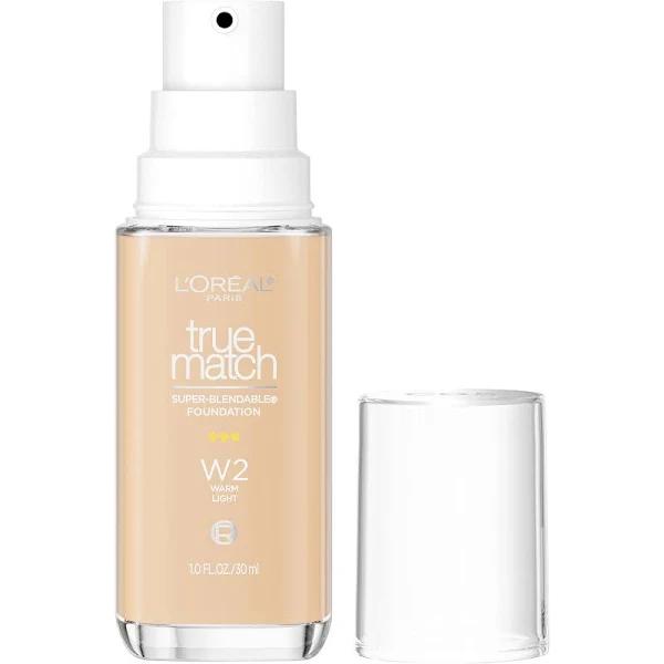 L'Oréal, True Match, Super-Blendable Foundation, W2 Warm Light, 1 fl oz (30 ml)