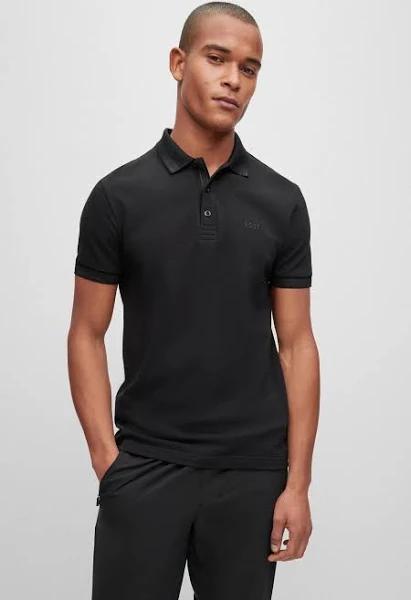 Hugo Boss Cotton Polo Paddy -Black 5XL