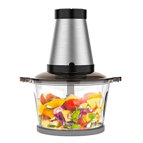 Electric Food Processor & Vegetable Chopper, High Capacity Blender Grinder For Meat, Onion, Powerful 800W Motor & 4 Detachable Dual Layer Stainless