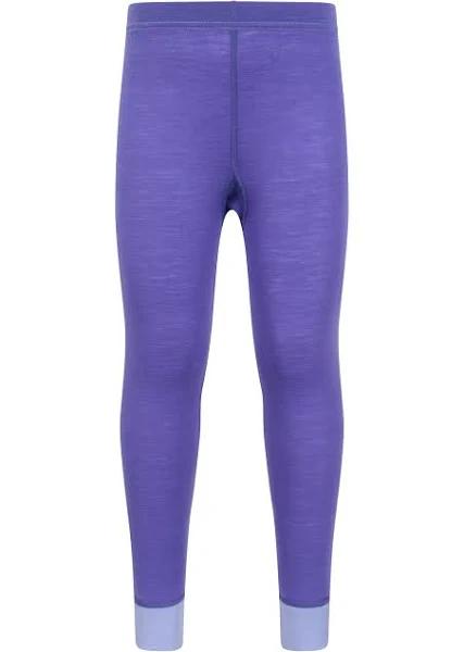 Mountain Warehouse Merino Kids II Baselayer Pants - Purple | Size 9-10