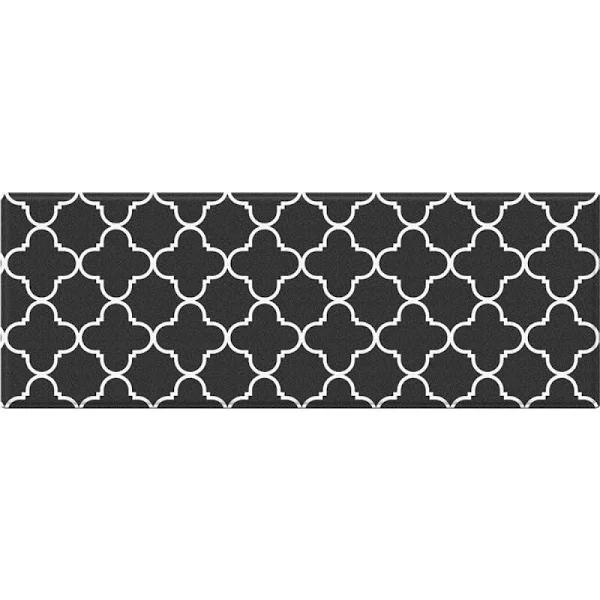 Fab Habitat Renaissance Black & Grey Kitchen Mat 95x44cm