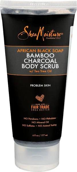 African Black Soap Bamboo Charcoal Body Scrub