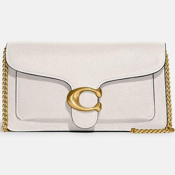 Coach Tabby Chain Leather Clutch Bag