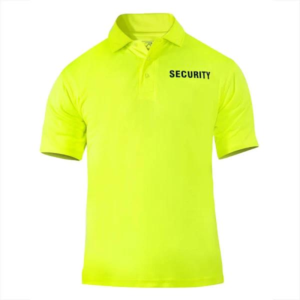 Rothco Moisture Wicking Security Polo Shirt (Safety Green) Medium