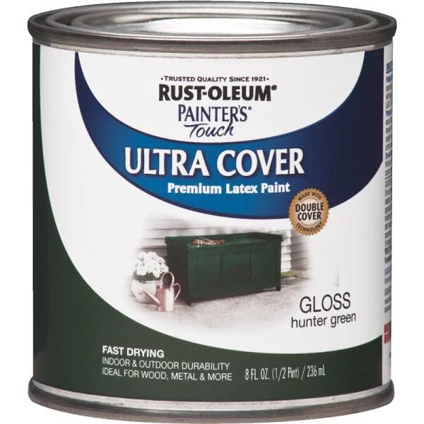 Rust-Oleum Painter's Touch 1938730 Brush-On Paint, Gloss, Hunter Green, 0.5 PT Can