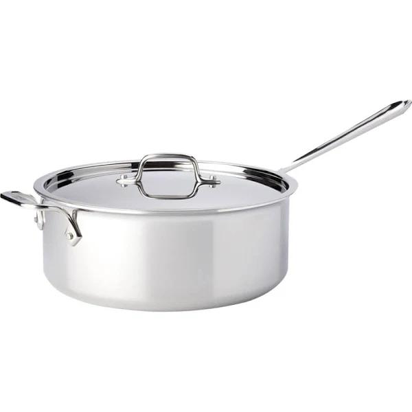 All Clad Stainless Steel Deep Saute Pan with Lid 26cm / 5.6L / 6QT.