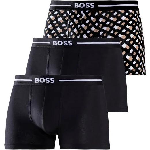 Boss AOP 3 Pack Boxer Shorts, Size S, Black