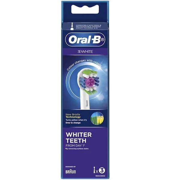 Oral-B Oral B Power Toothbrush 3D White Refills 3 Pack