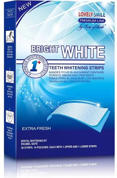 Professional Teeth Whitening Strips With Non-slip Tech - Bright White - Lovely Smile Premium Line - 28 Whitening Strips