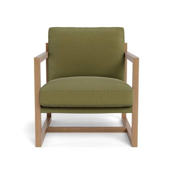 Cubist Fabric Occasional Armchair Moss by Freedom