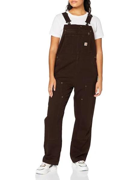 Carhartt Crawford Women's Bib Overall, Brown, Size L