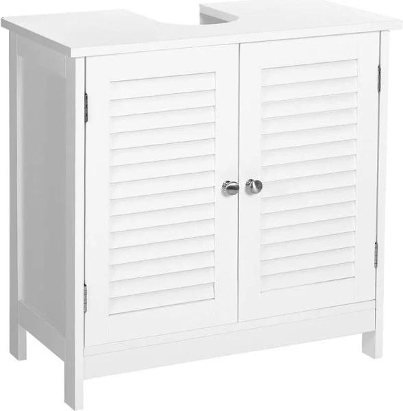 VASAGLE Under Sink Cabinet with 2 Doors White