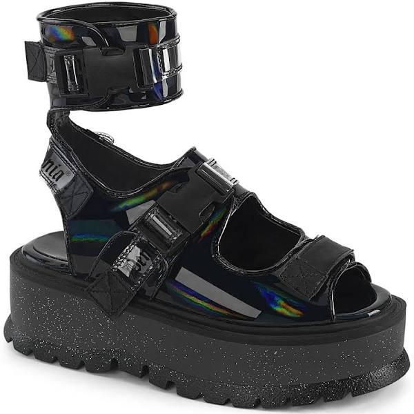 Demonia SLACKER-15B Black Holo Patent Size 7