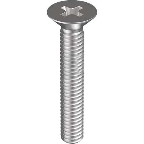 M6 x 60mm CSK Phillips Metal Thread Screw Mild Steel Zinc - Box of 200