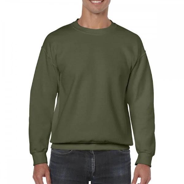 Gildan 18000 Heavy Blend Adult Crewneck Sweatshirt Military Green - S