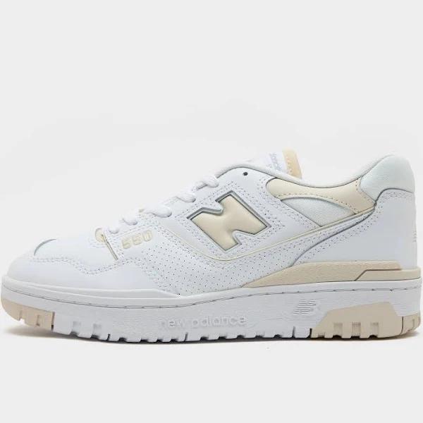 New Balance White & Beige 550 Sneakers