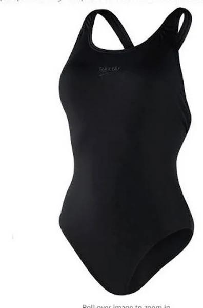 Speedo Womens/Ladies Power Eco Endurance+ One Piece Swimsuit Black 14 UK