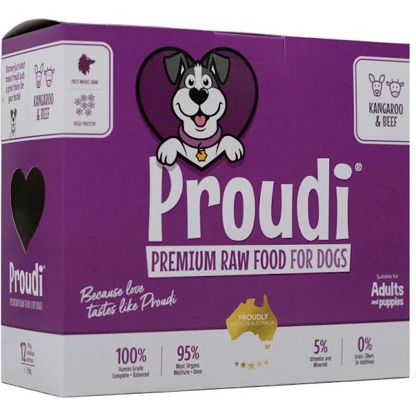 Proudi Kangaroo & Beef Raw Dog Food 2.4kg