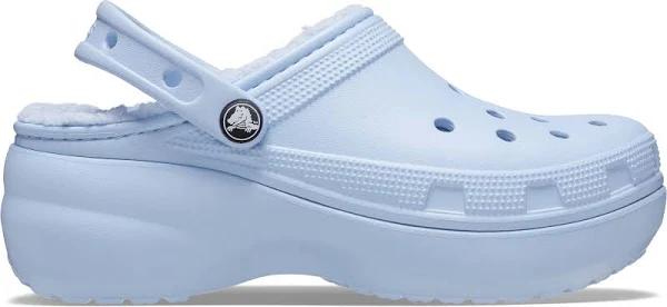 Crocs Classic Plataform Lined Clog Light Blue Women - 37-38