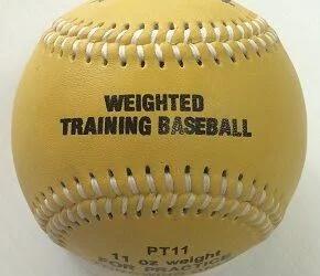 Easton 9" 11oz Weighted Training Baseball Yellow