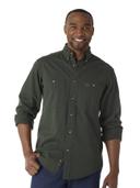 Wrangler Workwear 3w501 Twill Work Shirt - Forest Green, XXL