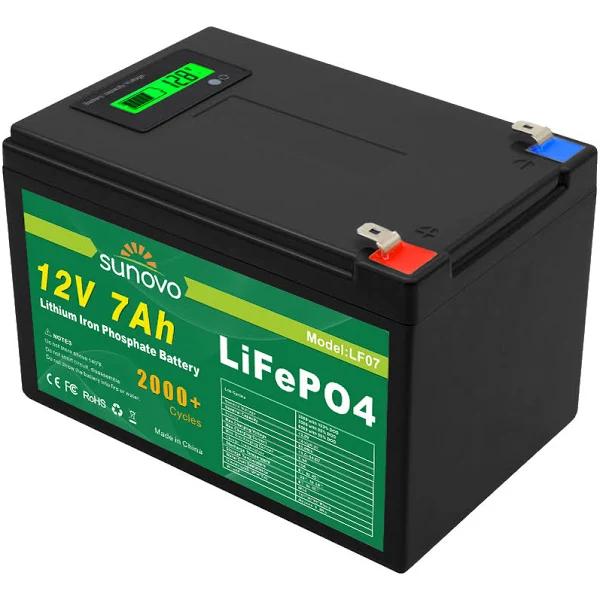 12V 7Ah Deep Cycle Lifepo4 Lithium Battery Rechargeable