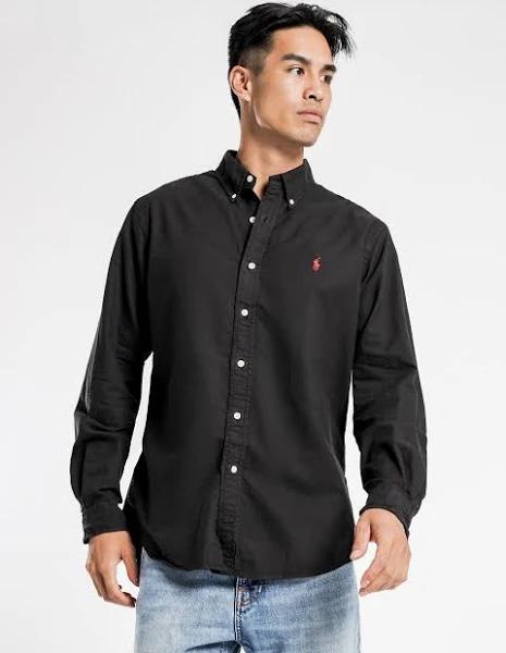 Polo Ralph Lauren - Long Sleeve Embroidered Shirt in Black