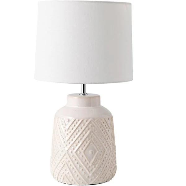 Arianna Ceramic Table Lamp 46cm | White | Lighting | Early Settler Furniture