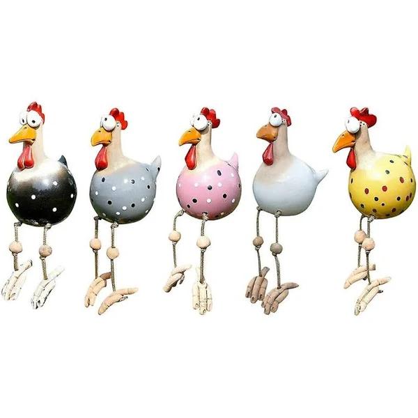 Animal Chicken Sculpture Home Decoration Resin Hen Rooster Garden - Yellow - AfterPay & zipPay Available