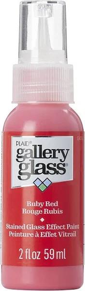 FolkArt Gallery Glass Paint 2oz - Ruby Red