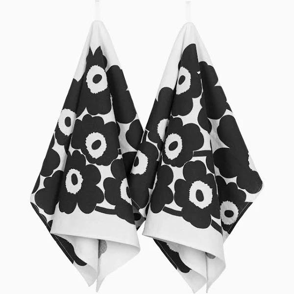 Nordic Fusion | Marimekko Unikko Tea Towel Black-White