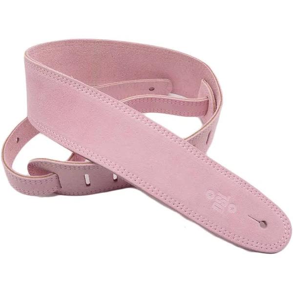 DSL Guitar Strap 2.5" Triple Ply Pink Suede Leather