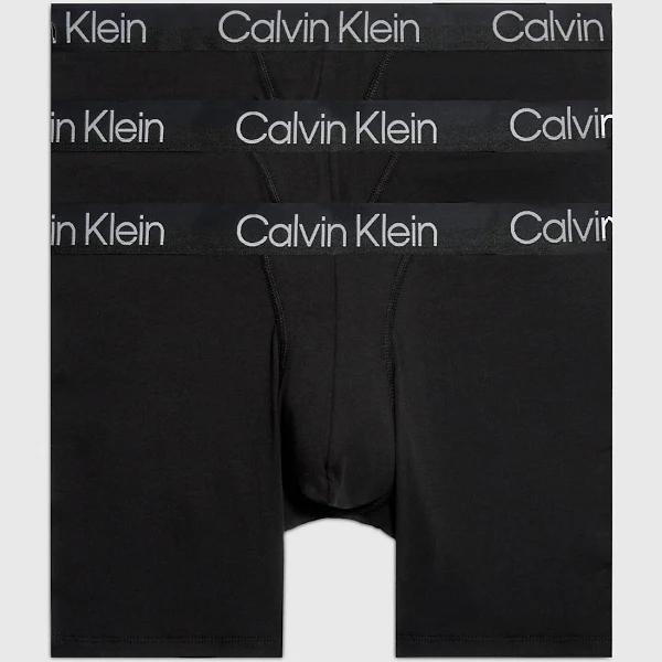 Calvin Klein 3 Pack Boxer Briefs, Size XS, Black