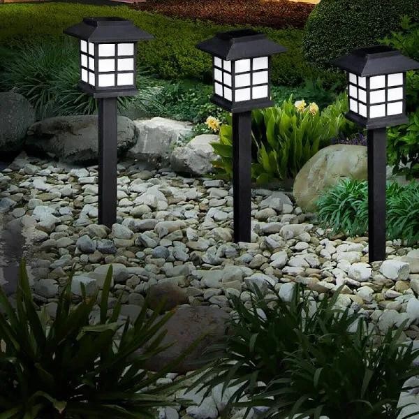 EMITTO 12x LED Solar Power Garden Landscape Path Lawn Lights Yard Lamp Outdoor