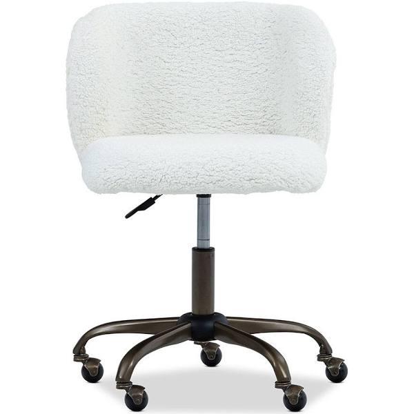 Siobhan - White Office Chair, White, Size: 530x810x560mm - by Amart Furniture