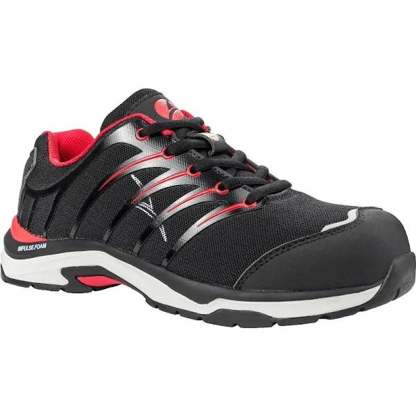 Albatros Mens Twist Low Lace Up Safety Shoe Black/Red 3 UK