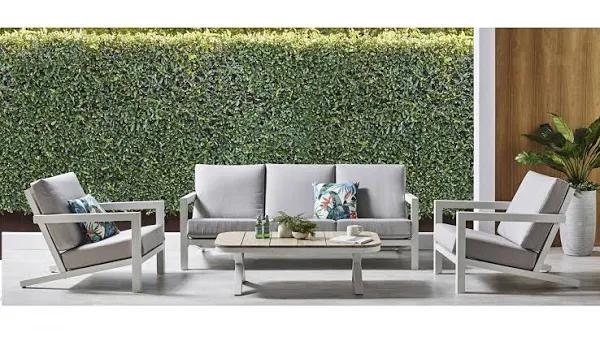 Aro 4-Piece Outdoor Lounge Setting - White