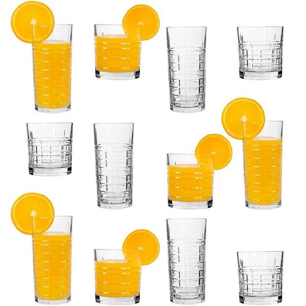 Lav 12 Piece Brit Glassware Set - 8.5cm - Clear