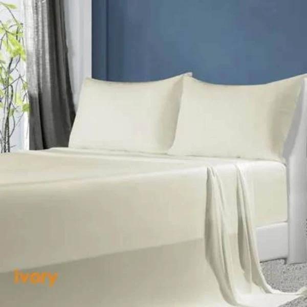 Softouch 100% Natural Premium Bamboo Sheet Set, Queen / Ivory