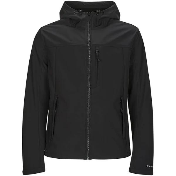 Superdry Black Fleece Lined Softshell Hooded Jacket