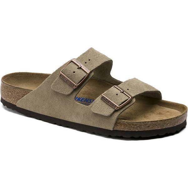 Birkenstock Taupe Suede Soft Footbed Arizona Sandals