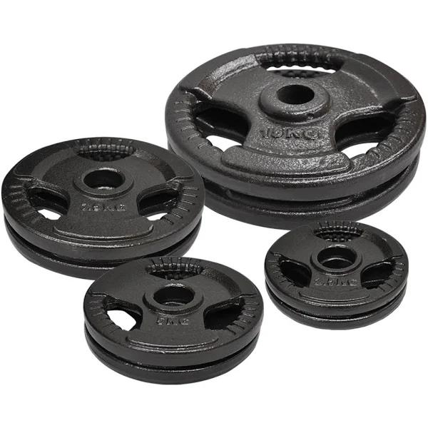 Total 60kg Olympic Cast Iron Weight Plates - 2.5kg x 2+ 5kg x 2+ 7.5kg x 2+ 15kg x 2