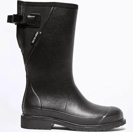 Darcy Mid Calf Gumboot | Black & Black | Men's