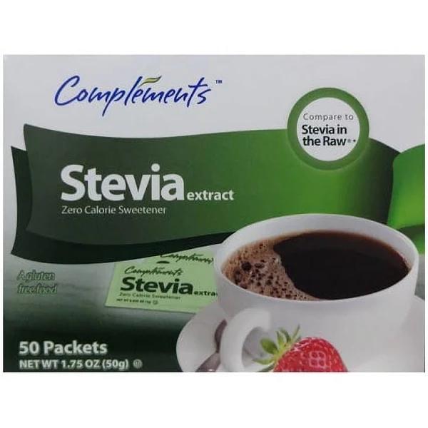 Complements Zero Calorie Sweetener With Stevia Extract (50 Packets)