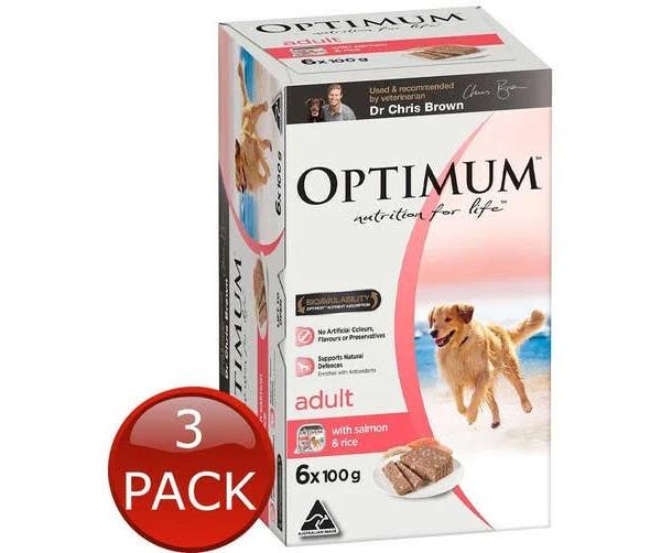 Optimum Salmon & Rice Wet Dog Food 6 Pack